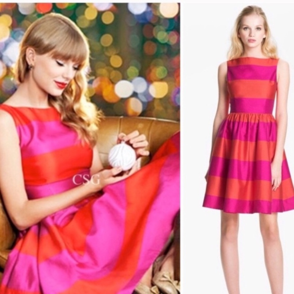 Kate Spade Carolyn Dress • Hot Pink and Orange